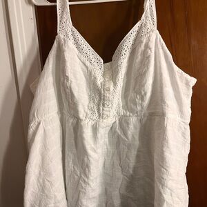 Torrid White Sleeveless Blouse